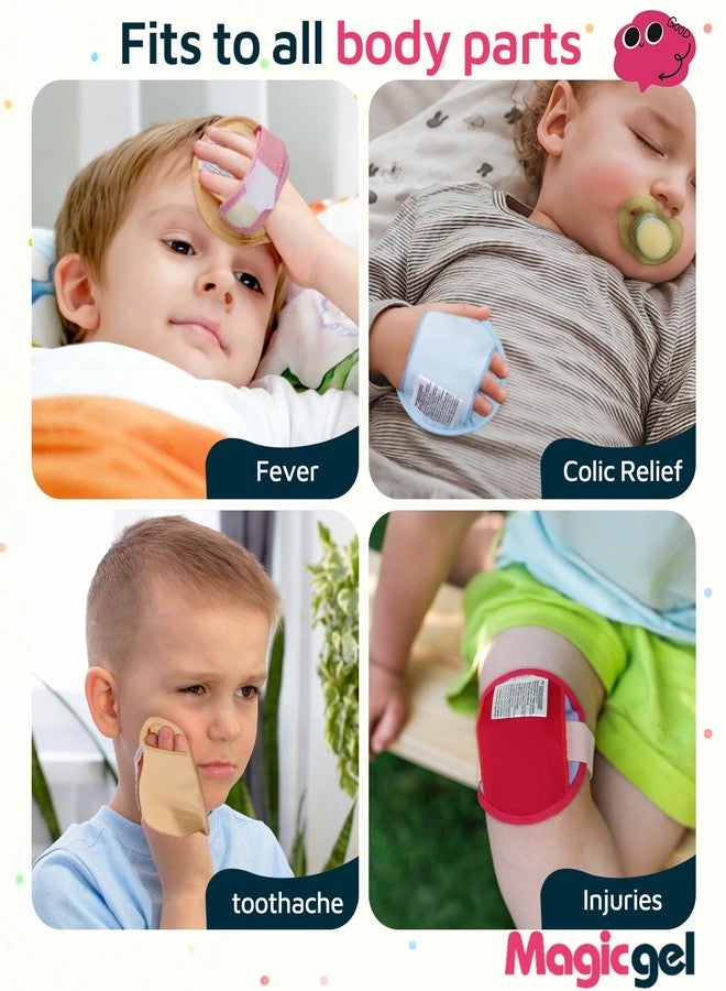 Magic Gel Kids Ice Packs for Boo Boos with Extra Adjustable Strap, 4 Pack Cute Dinosaur Mini Gel Ice Pack for Kids, Small Handheld Ice Packs, Hot Cold Therapy for Head Knee Elbow Bump Bruise- Dinosaur - Image 4