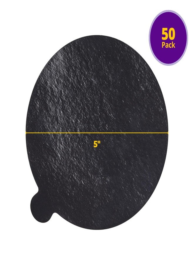 DecoPac 5" Round Black/Gold Reversible Waxed Corrugated Cake Board, Gloss Shiny Finish For Cakes, Cupcakes, Desserts, 4.9 x 4.9 x 0.06 inches, Pack of 50 - Image 2
