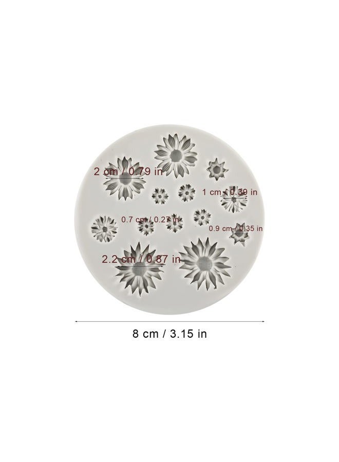SAVITA Flower Polymer Clay Molds, Silicone Flower Molds Daisy Clay Molds Polymer Clay Molds Miniature Molds for Jewelry Making Earrings Decoration (Mini Flower)  - Image 2