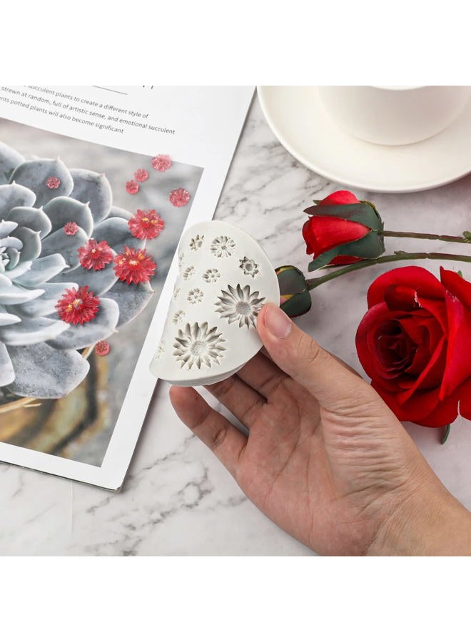 SAVITA Flower Polymer Clay Molds, Silicone Flower Molds Daisy Clay Molds Polymer Clay Molds Miniature Molds for Jewelry Making Earrings Decoration (Mini Flower)  - Image 4