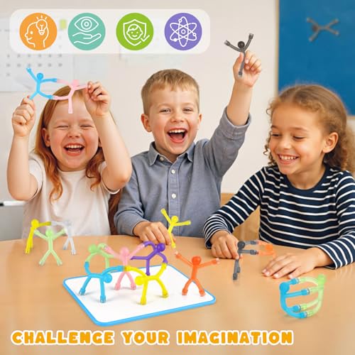 3 otters 24PCS Magnetic People Magnet Men with White Board Fridge Magnets Sensory Fidget Toys for Classroom Prize Goodie Bag Stuffers - Image 5