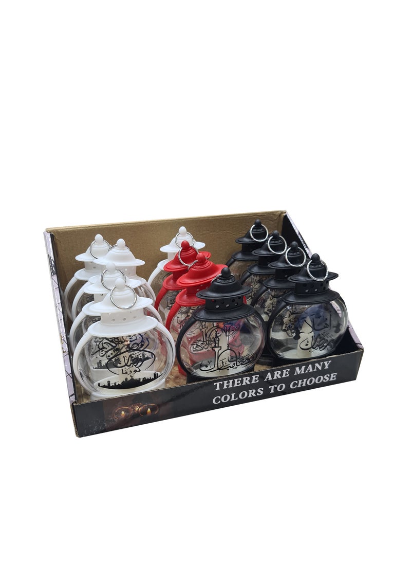 12 Pieces Ramadan Lantern Multicolour - Image 1