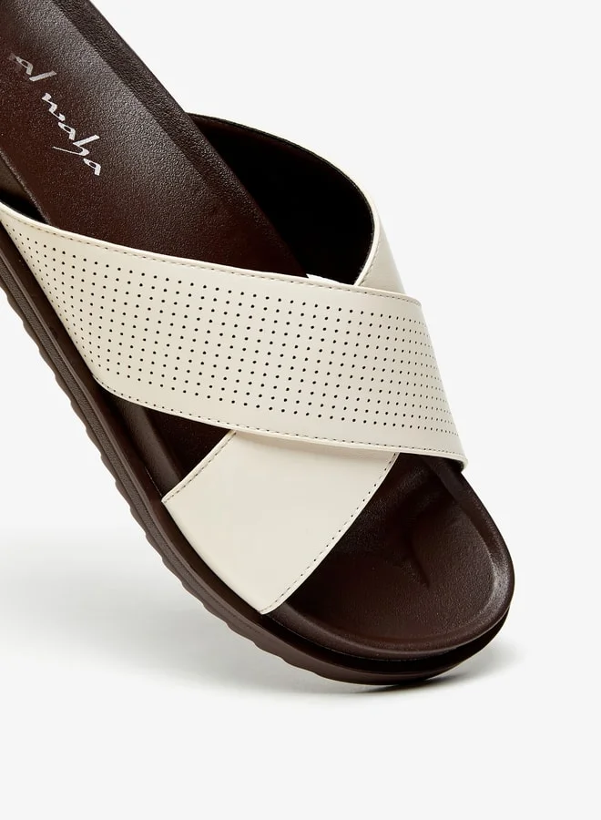 Al Waha Men's Cross Strap Slip-On Arabic Sandals