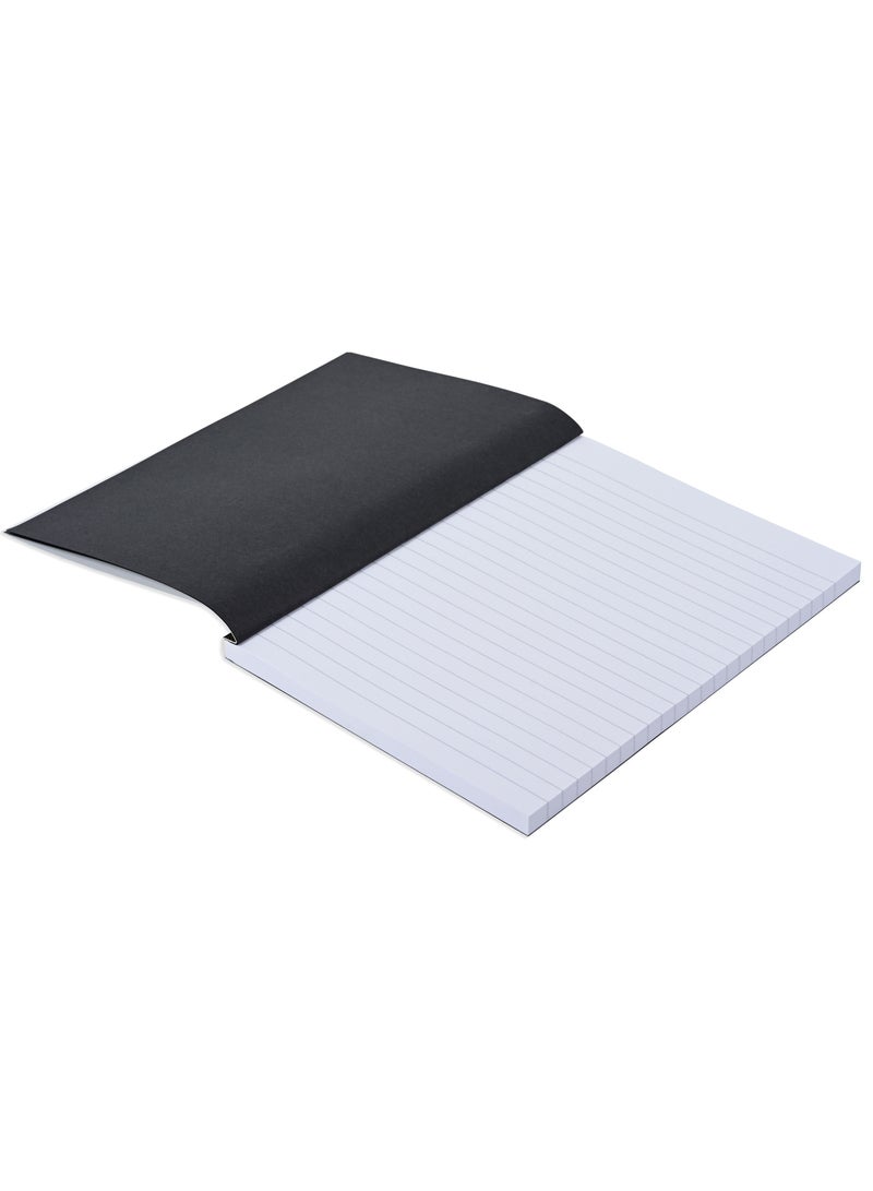 FIS® Notebook Soft Cover, A5 Size(14.8x21cm), 2 Quire, 192 Pages, 96 Sheets, Single Line Ruling, Golden/Black, Packet of 5 Pieces, Design 9 - FSNBSCA5GLBK09 - Image 5