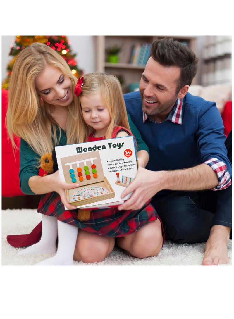 Wooden Montessori Sorting Toys for 3 4 5 6 Year Olds Girls Boys Stacking Toys Logic Puzzles Toddler Board Games for Kids with Sand Timer Wooden Toy 3 4 5 6 Year Old Girl Boy Gifts