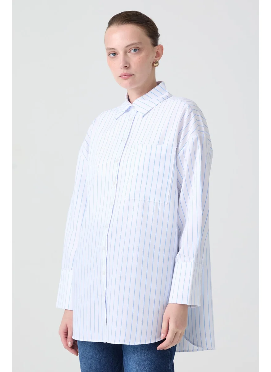 تاتشي Striped Poplin Shirt