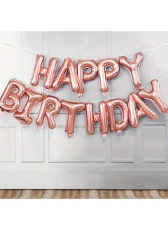 Generic Gold Happy Birthday Balloons Banner 16 Inch Mylar Foil Letters, Inflatable Party Decor And Birthday Decorations For Women, Men, Boys & Girls Kids  - Image 2