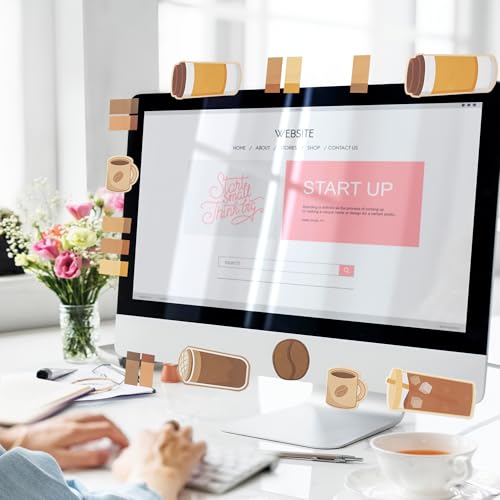B1ykin Cute Sticky Notes Set - First I Drink The Coffee Then I Do The Things Self-Stick Notes Pad, 550 Sheets Writing Memo Pages Sticky Notepad for Teacher Appreciation Gifts for School (Coffee Lover) - Image 5
