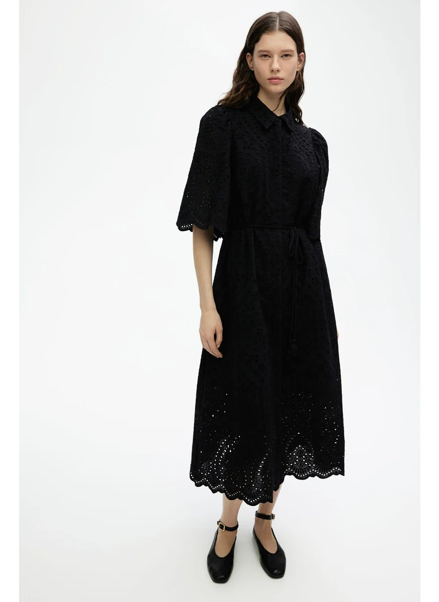 اتش اند ام Broderie Anglaise Shirt Dress