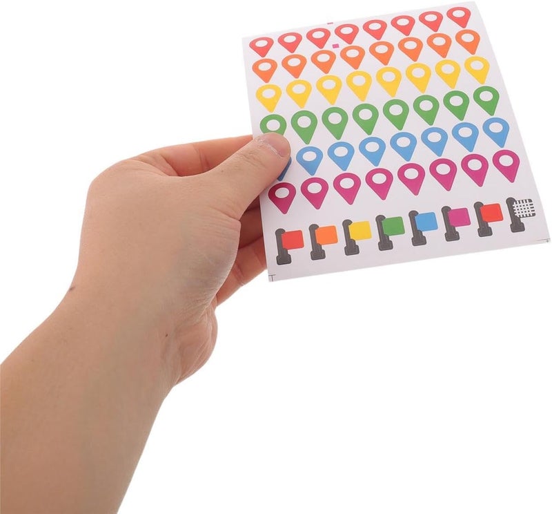 12 Sheets Map Location Marker Pointer Stickers - Travel Airplane Planner Stickers - Map Airplanes Marker Colorful Plane Labels for Scrapbooking Calendars Journals - Image 5