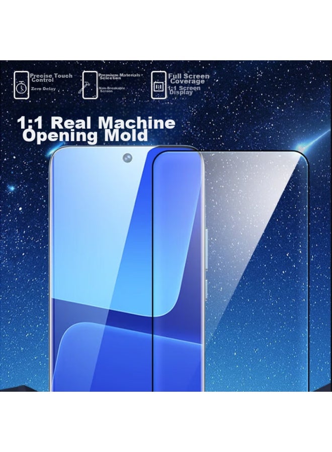Maikuqi Tempered Glass Screen Protector For Xiaomi 13/14, Full Coverage High Definition Anti-fingerprint Glass Film, 2-pack - Image 2
