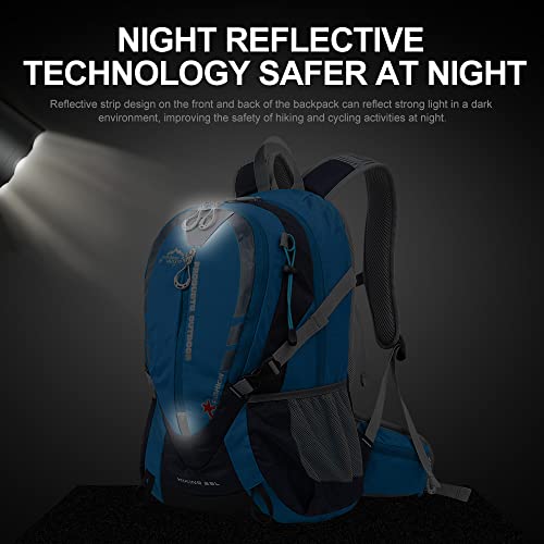 INOXTO Small Hiking Backpack with 2L Water Bladder and Rain Cover, 25L Hydration Backpack Hiking Daypack (Orange blue) - Image 4