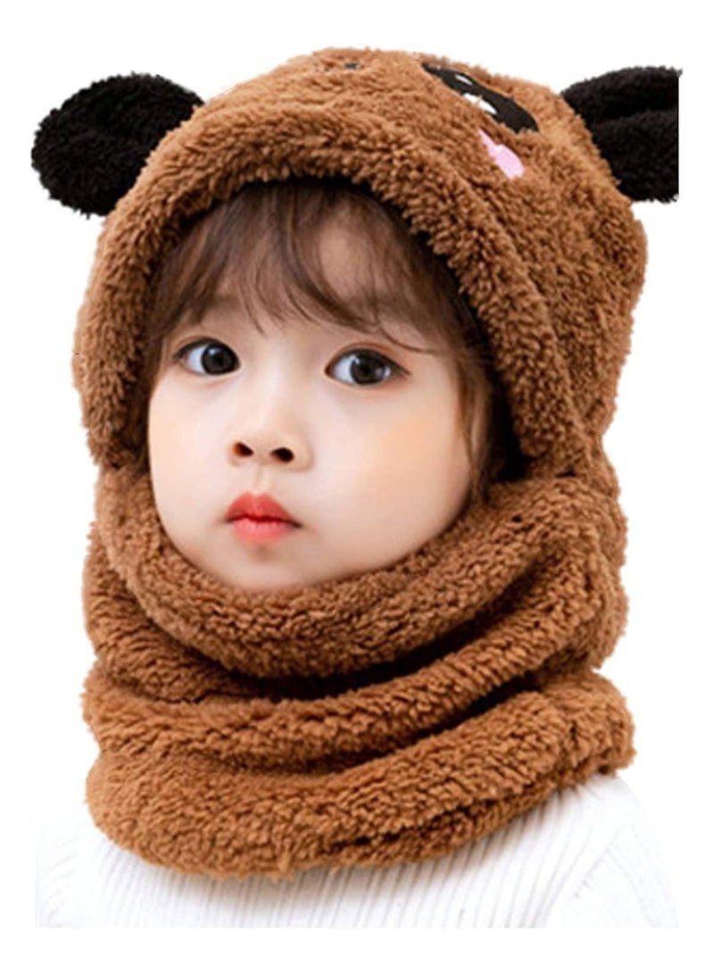 A.M Children's Plush Hat, Party Animal Hats For Kids, Cute Panda Hat.Winter Children's Ski Cap, Windproof Warm Cap. - Image 1