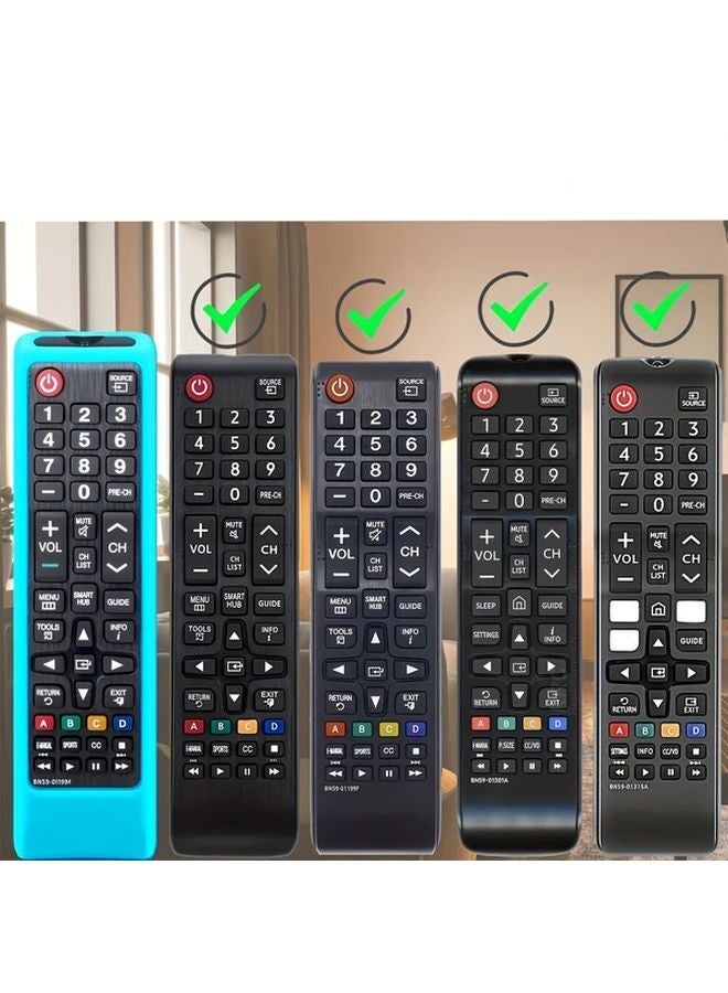 Luminous Blue Remote Control Cover For Samsung TV BN59 01199F Smart TV Remote Case - Image 4