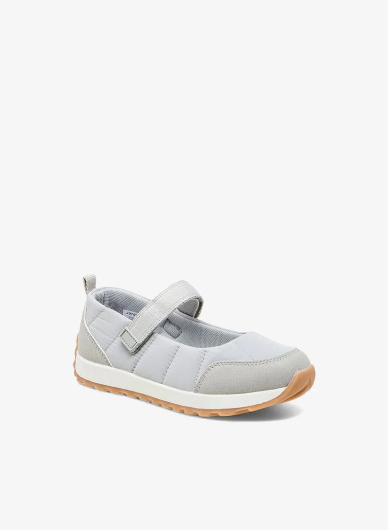 JUNIORS Girls Textured Mary Jane Shoes with Hook and Loop Closure