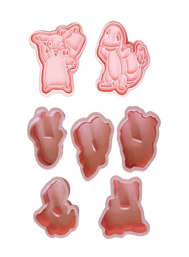 Orapink Cookie Cutter 8 Plastic Cookie Stamps Children Baking Set - Image 1