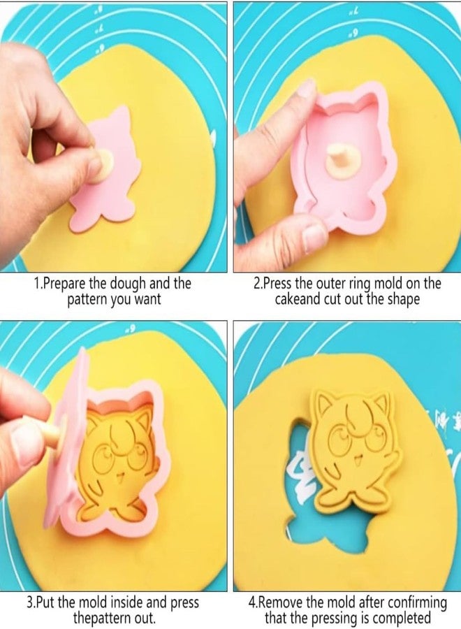Orapink Cookie Cutter 8 Plastic Cookie Stamps Children Baking Set - Image 5