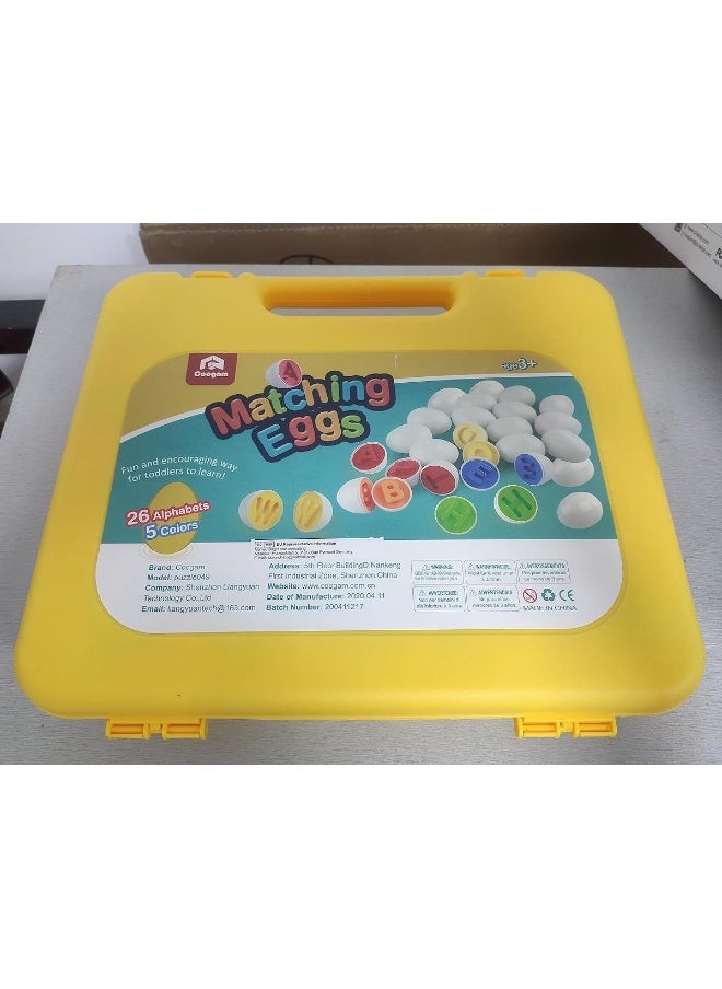 Coogam Coogam Letters Matching Eggs 26PCS ABC Alphabet Color Sorter Puzzle Easter Travel Bingo Game Uppercase Learning Fine Motor Skill Montessori Gift for Year Old Kids  - Image 3