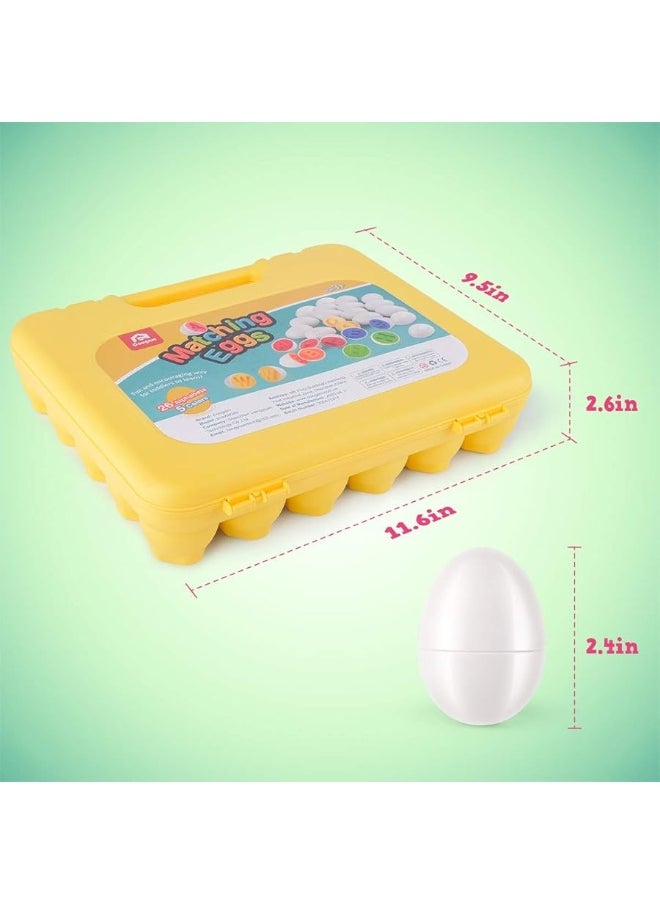Coogam Coogam Letters Matching Eggs 26PCS ABC Alphabet Color Sorter Puzzle Easter Travel Bingo Game Uppercase Learning Fine Motor Skill Montessori Gift for Year Old Kids  - Image 1
