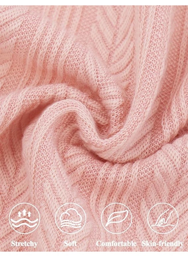 بتيمفم طقم بطانية قماط لحديثي الولادة (3 قطع)، بطانية ناعمة لاستقبال المولود الجديد مع قبعة وربطة رأس متناسقة، للأولاد والبنات. - Image 3