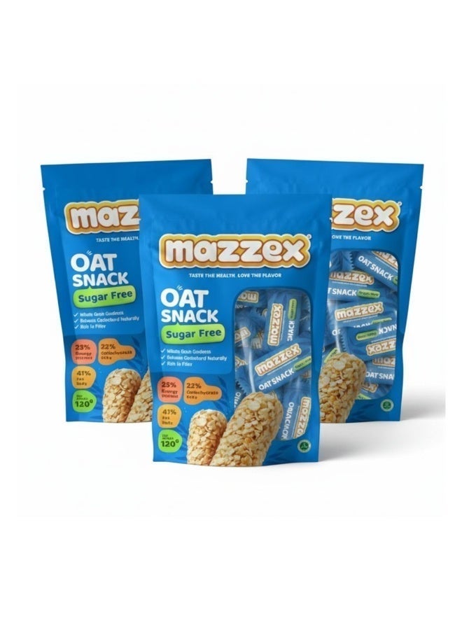 Mazzex Sugar-Free Oat Snack – Pack of 3 (120g Each, Total 360g) - Image 1