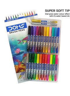 DOMS 26-Piece Brush Pen Set Multicolour  - Image 2
