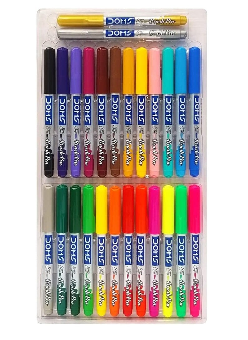 DOMS 26-Piece Brush Pen Set Multicolour  - Image 3