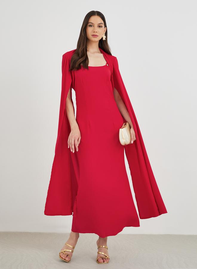 Take Two Strappy Bodycon Dress and Cape Sleeve Crop Jacket Co-Ords - Image 1