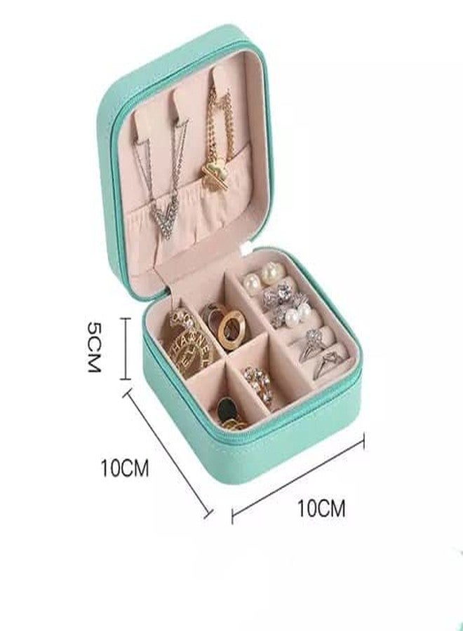 NISHIV Travel Jewelry Boxes Double Layer Mini Jewelry Organizer Small Jewelry Storage Box for Women Girls for Ring Pendant Earring Necklace Bracelet Organizer pack of 1 (Multi Color) - Image 5