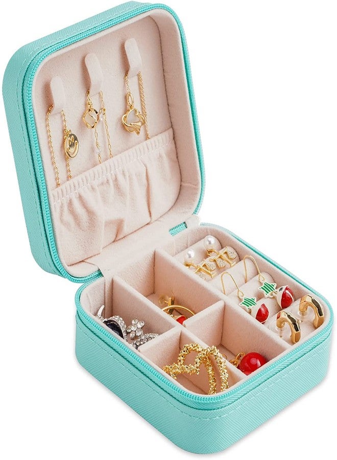 NISHIV Travel Jewelry Boxes Double Layer Mini Jewelry Organizer Small Jewelry Storage Box for Women Girls for Ring Pendant Earring Necklace Bracelet Organizer pack of 1 (Multi Color) - Image 1