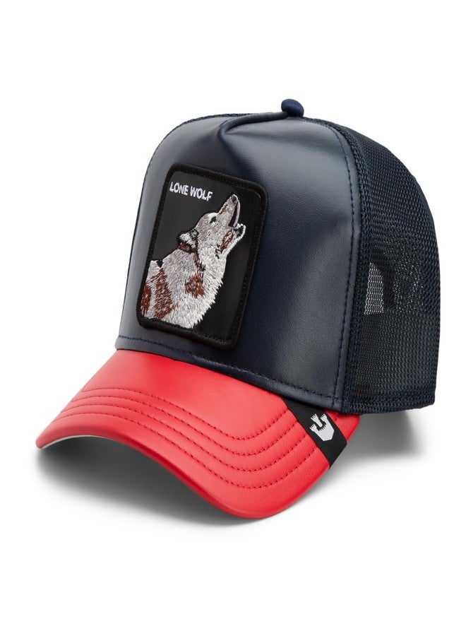 جورين بروس. قبعة سائقي الشاحنات من مجموعة Goorin Bros. Shleathers للرجال والنساء، لون أحمر (Shleather Wolf)، مقاس واحد - Image 2