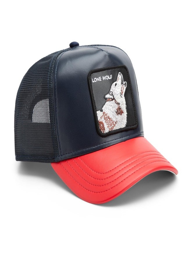 جورين بروس. قبعة سائقي الشاحنات من مجموعة Goorin Bros. Shleathers للرجال والنساء، لون أحمر (Shleather Wolf)، مقاس واحد - Image 3