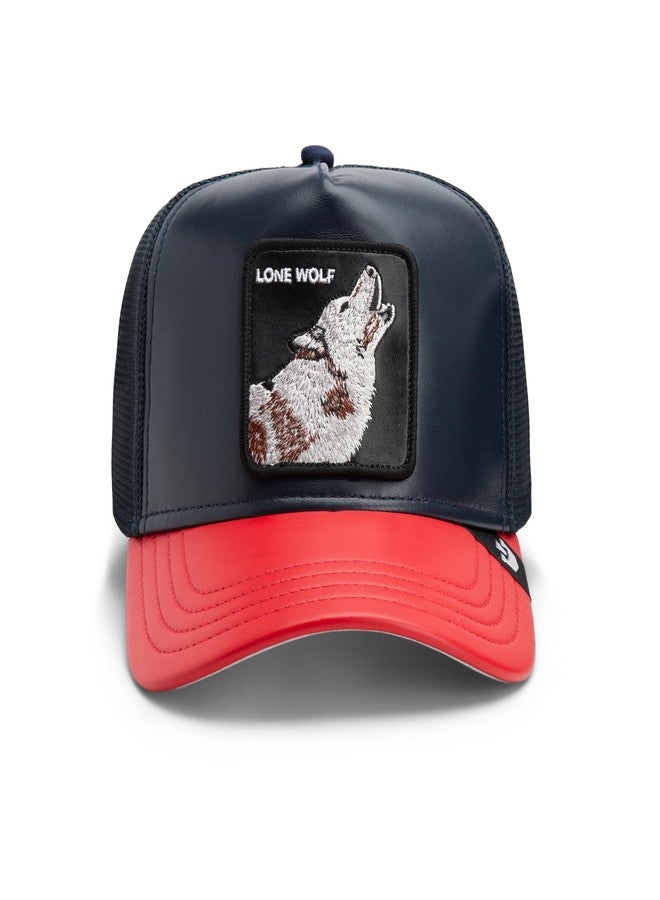 جورين بروس. قبعة سائقي الشاحنات من مجموعة Goorin Bros. Shleathers للرجال والنساء، لون أحمر (Shleather Wolf)، مقاس واحد - Image 1