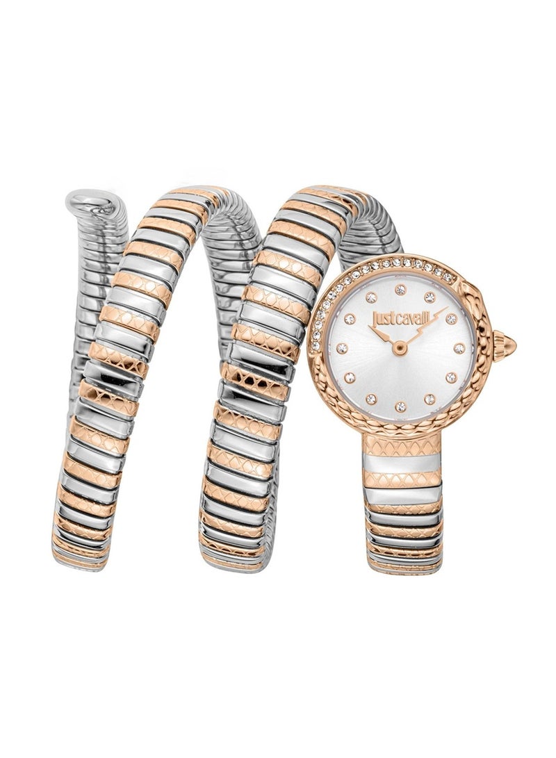 Just Cavalli ساعة كوارتز تناظرية بحزام ملفوف للنساء JC1L302M0065 - Image 1