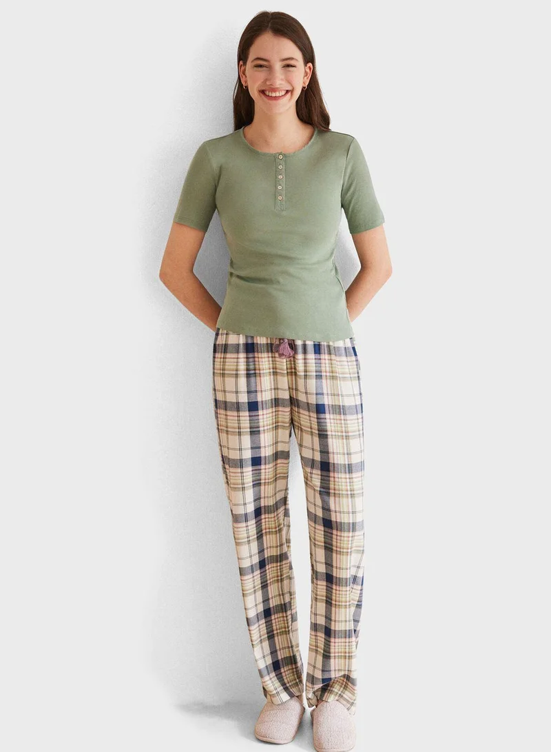 ومن سيكريت Mms Pan Short Sleeve Sleep T-Shirt