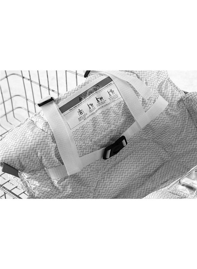Kepler Brands Premium Shopping Cart Cover & High Chair Cover, Easy Install, Harness System, Soft Comfort Cushioning, Universal Size (Chevron) - Image 3