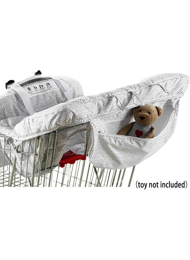 Kepler Brands Premium Shopping Cart Cover & High Chair Cover, Easy Install, Harness System, Soft Comfort Cushioning, Universal Size (Chevron) - Image 5