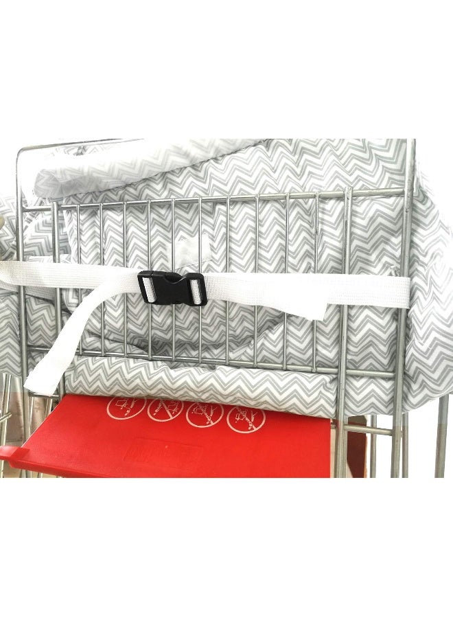 Kepler Brands Premium Shopping Cart Cover & High Chair Cover, Easy Install, Harness System, Soft Comfort Cushioning, Universal Size (Chevron) - Image 4