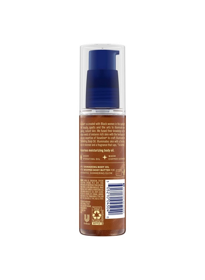 Vaseline Illuminate Me Body Oilshimmering Body Bronzer Radiant Body Glow Oil Hydrating Shimmer Body Oil For Melaninrich Skin Body Shimmer Oil For Glowing Skin 3.3 Oz Ea (Pack Of 2) - Image 2