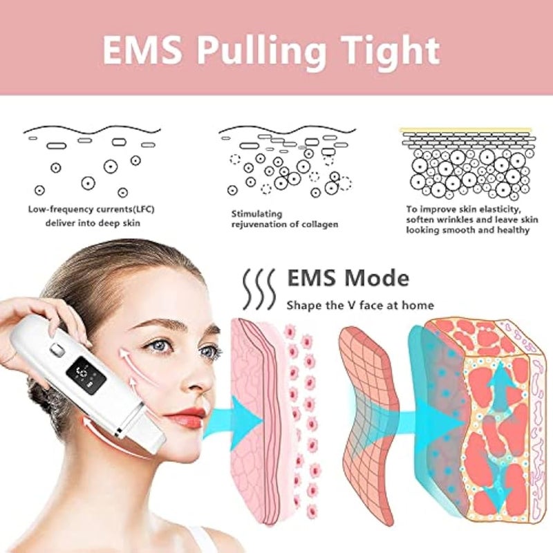 Concepta Ultrasonic Shovel Machine for Facial Skin Scrubber Lifting Moisturizing & Cleansing Skin Dirt Blackhead Remover Peeling Tool,Pore and Exfoliator, Comedone Extractor Treatment (Multicolor) - Image 3