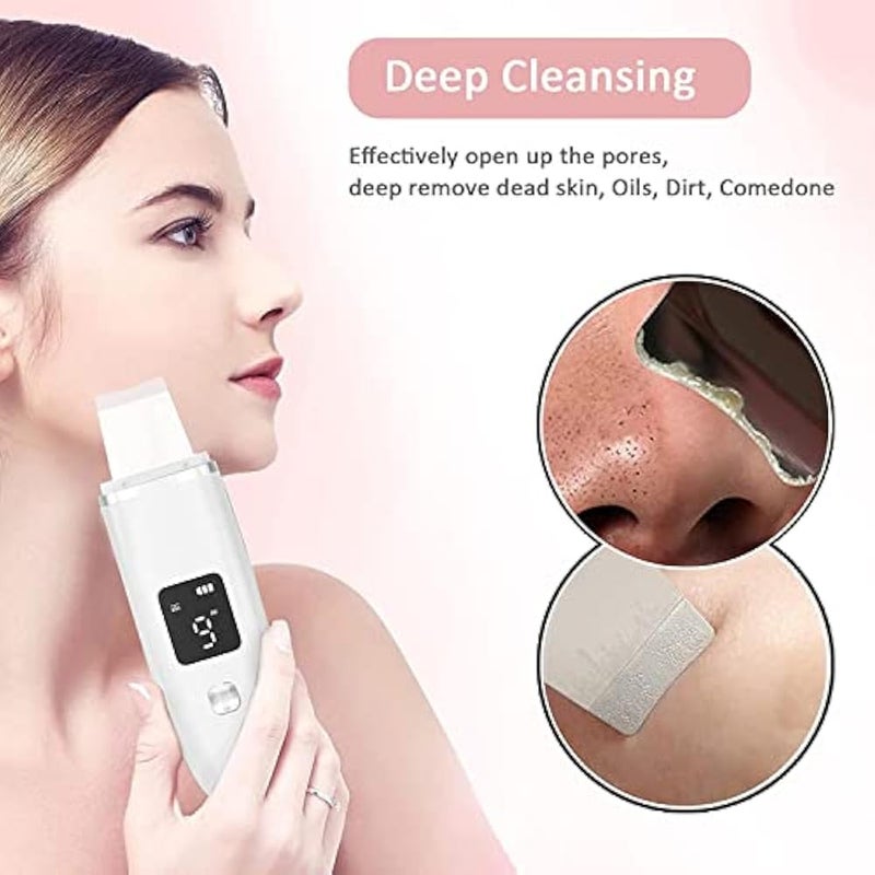 Concepta Ultrasonic Shovel Machine for Facial Skin Scrubber Lifting Moisturizing & Cleansing Skin Dirt Blackhead Remover Peeling Tool,Pore and Exfoliator, Comedone Extractor Treatment (Multicolor) - Image 2