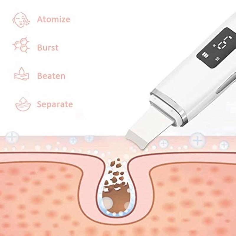 Concepta Ultrasonic Shovel Machine for Facial Skin Scrubber Lifting Moisturizing & Cleansing Skin Dirt Blackhead Remover Peeling Tool,Pore and Exfoliator, Comedone Extractor Treatment (Multicolor) - Image 4