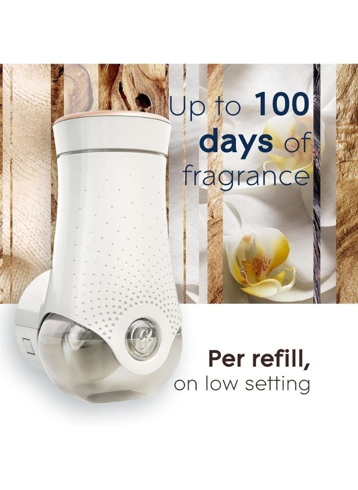 جليد مجموعة معطر جو كهربائية جليد برائحة الفانيليا الشفافة - تدوم حتى ١٢٠ يومًا - Image 2