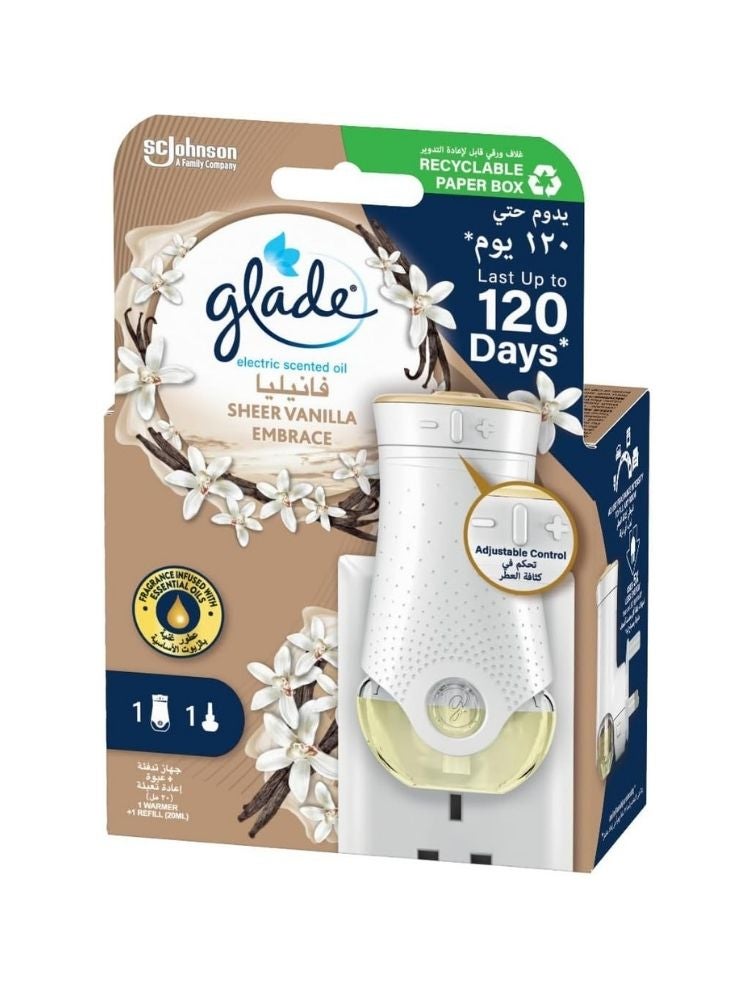 جليد مجموعة معطر جو كهربائية جليد برائحة الفانيليا الشفافة - تدوم حتى ١٢٠ يومًا - Image 1