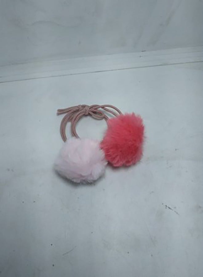 Generic Hair Ties Fur Ball Elastic  4 Pcs - Image 5