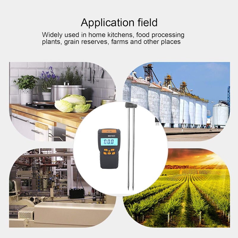 klarako Digital Moisture Meter, Large‑Screen Moisture Testing Device, LCD for Coffee Beans Rice Wheat Corn - Image 2