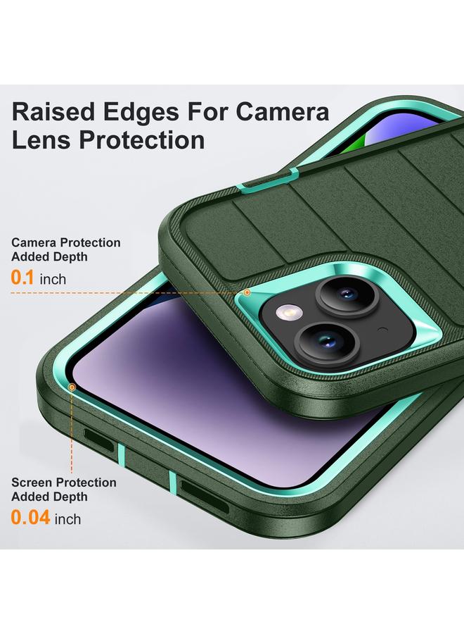 زبون جراب لهاتف iPhone 13 Defender Gen2 مصنوع من مادة البولي كربونات المتينة + جراب هاتف من السيليكون مع حامل - Image 5