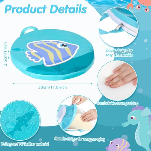 Suzile 8 Pcs Under the Sea Kids Floor Cushions for Classroom Ocean Animals Flexible Seating Mat Round Soft Waterproof Floor Pillow for Home Daycare Preschool Kindergarten 8 Styles - Image 3