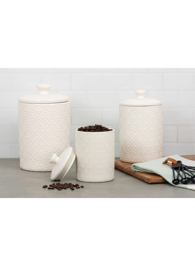 10 Strawberry Street 10 Strawberry Street Kitchen Canister, 3 Piece Set, Hampton White  - Image 2