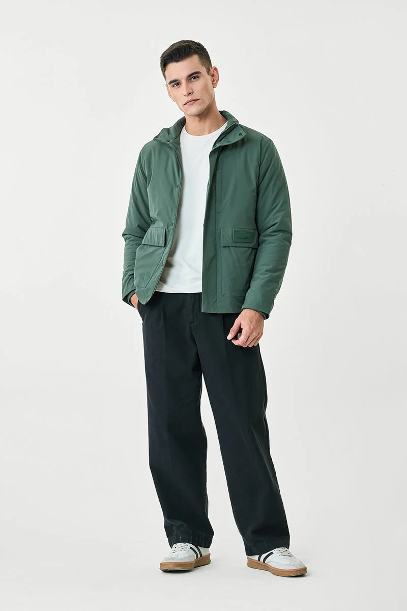 SNITCH Double Pocket High Neck Zipper Jacket